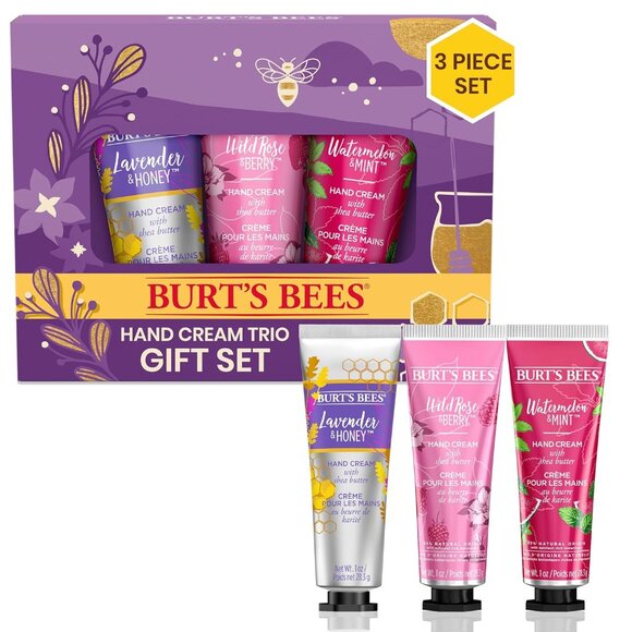 [2-PACK] BURTS BEES HAND CREAM TRIO - LAVENDER HONEY, WATERMELON MINT, WILD ROSE - Picture 2 of 4